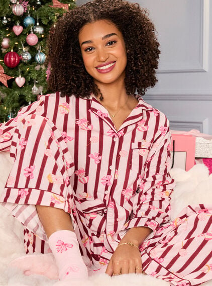 Popcorn club fleece pyjamas in a bag