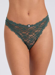 Brooke lace high leg thong