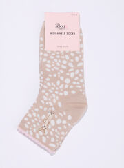 Deer embroidered midi socks