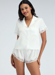 Amelia matte satin short pyjama set
