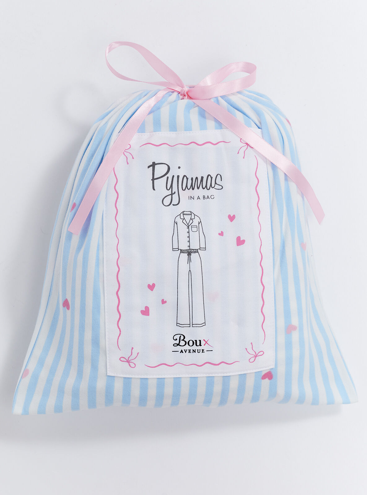 Boux Avenue Striped heart pyjamas in a bag - Blue Mix - 06