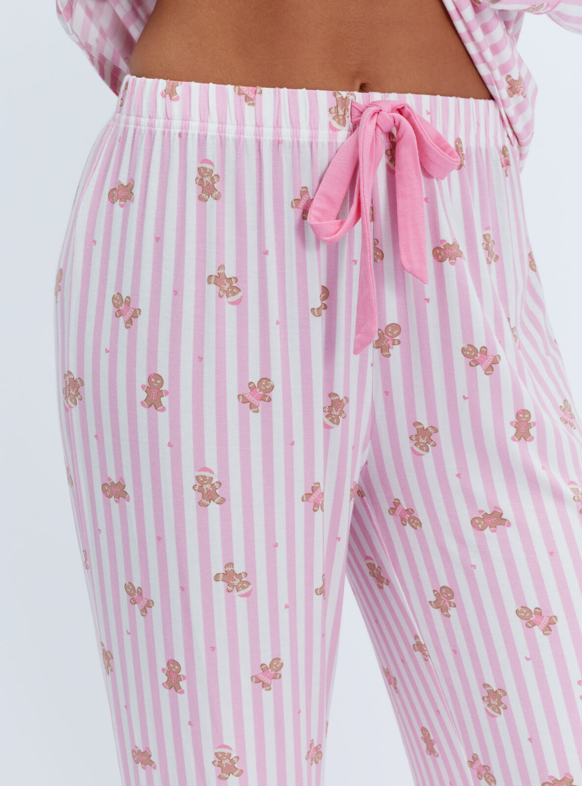 Gingerbread Pyjamas Gingerbread striped modal long pyjama set | Boux Avenue UK