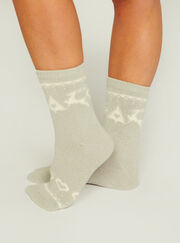 2 pack reindeer fairisle socks