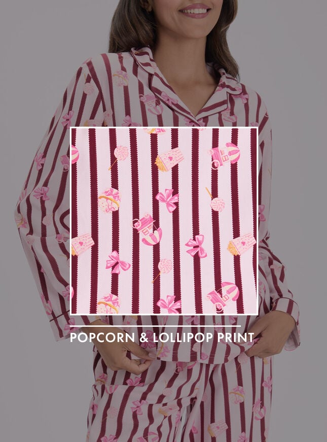 Popcorn club fleece pyjamas in a bag