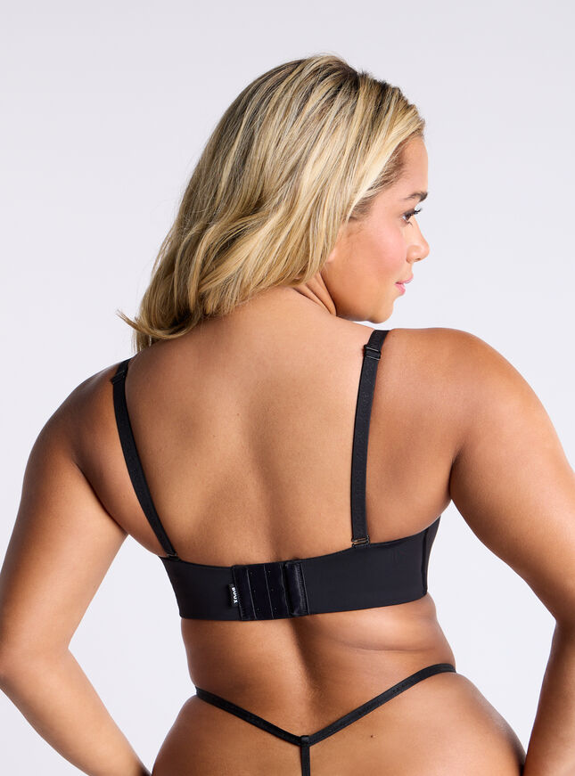 Strapless microfibre multiway bra