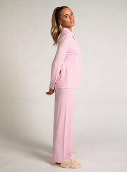 Ribbed modal wide leg pyjama trousers