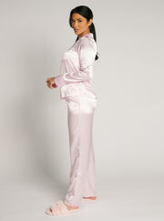 Star satin revere shirt