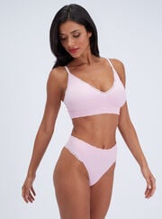 Ribbed seamless plunge bralette