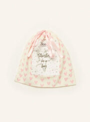 Heart fleece short pyjamas in a bag