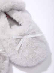 Fluffy ballet pump slippers