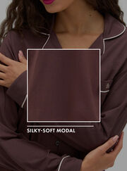 Piping modal long pyjama set