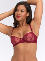 Amelie embroidered balconette bra