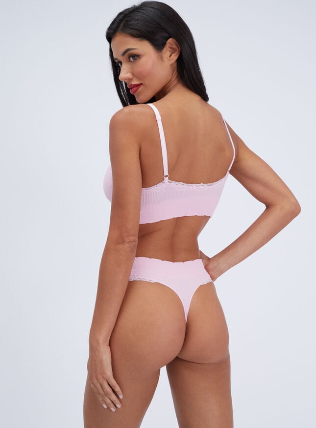 Ribbed seamless plunge bralette