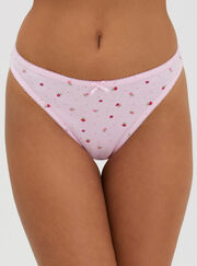 Tilly floral cotton thong