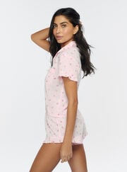 Ditsy rosebud cotton short pyjama set