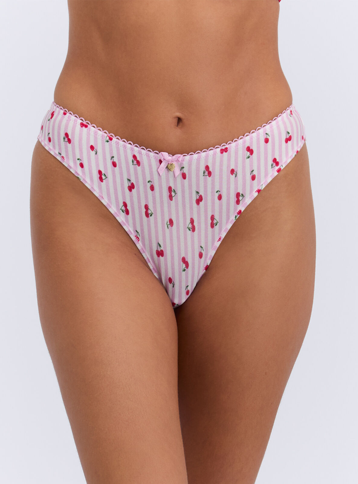 Boux Avenue Freya cherry cheeky brazilian knickers - Pink Mix - 06