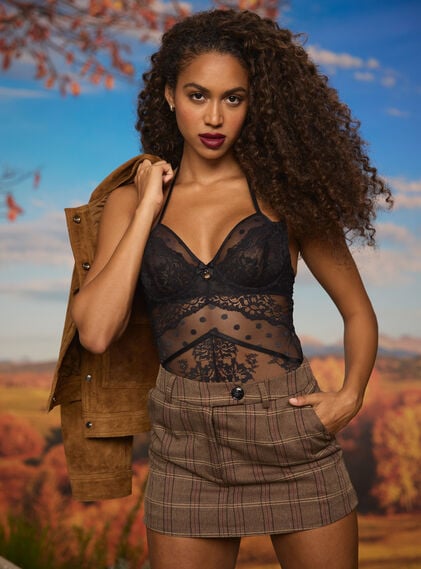 Hadley spot mesh bodysuit