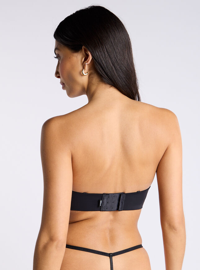 Strapless microfibre multiway bra