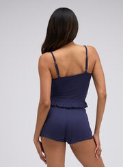 Frill pointelle short pyjama set