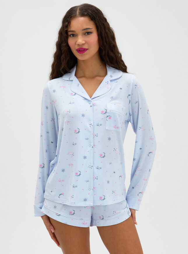 Moon & stars modal short pyjama set