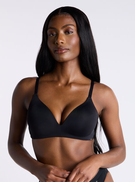 Comfort microfibre plunge bra