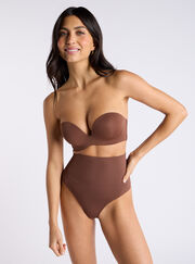 Smoothing soft-stretch high waisted thong