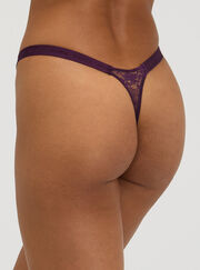 Fran lace high leg thong
