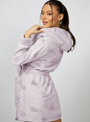 Bx logo short hooded dressing gown