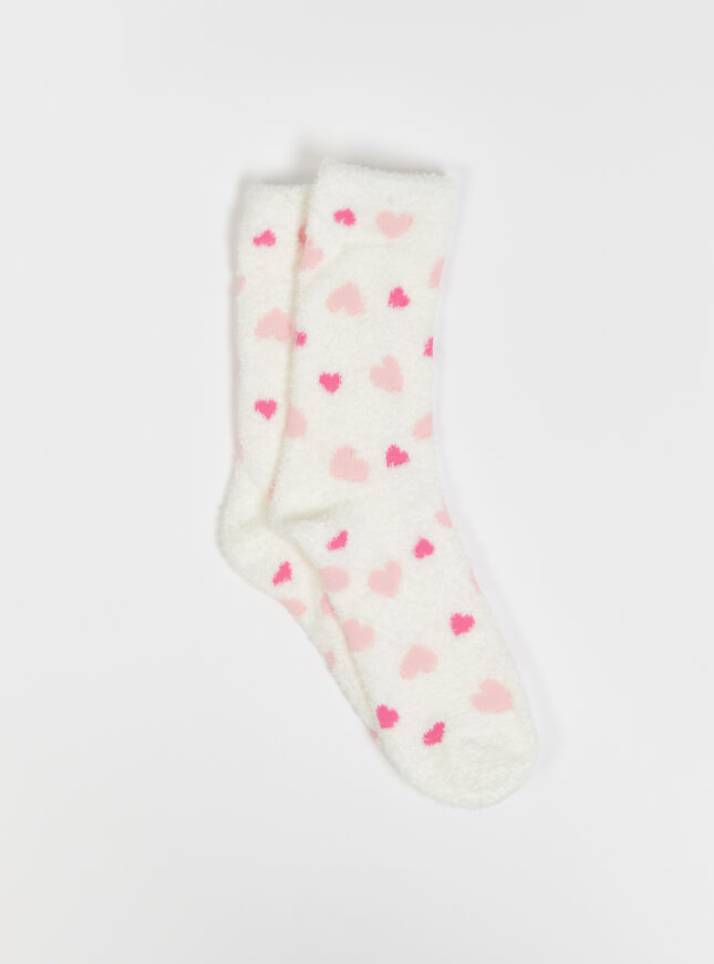 Heart fluffy socks