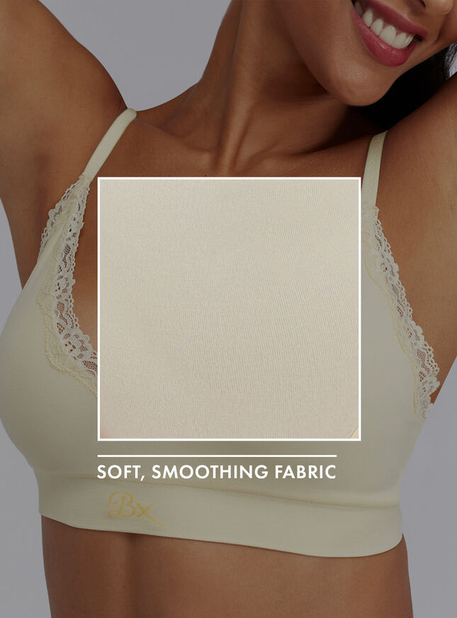 Lace plunge seamless bralette