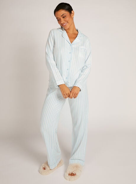 Stripe cotton pyjamas in a bag