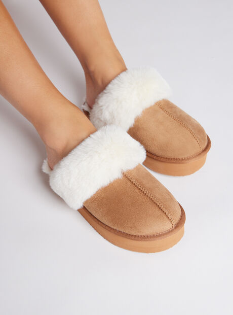 Platform mule slippers