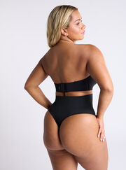 Smoothing soft-stretch high waisted thong