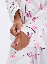 Multi bows fleece pyjamas in a bag