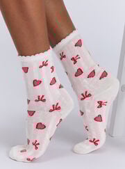 2 pack strawberry ankle socks