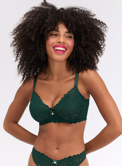 Carmel lace plunge bra