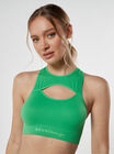 Ribbed seamless keyhole crop top