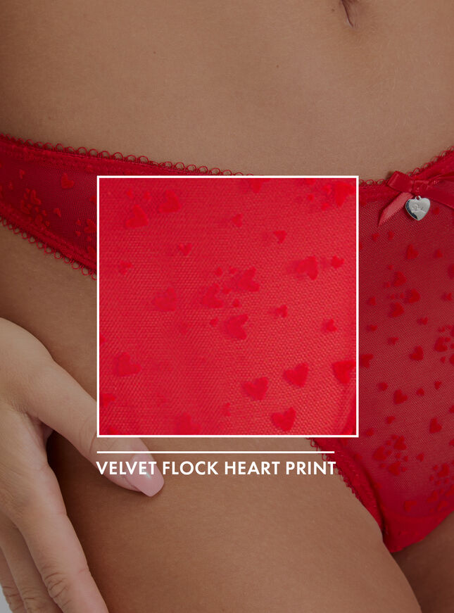 Elsa heart high leg thong