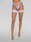 Lilac plain top hold ups