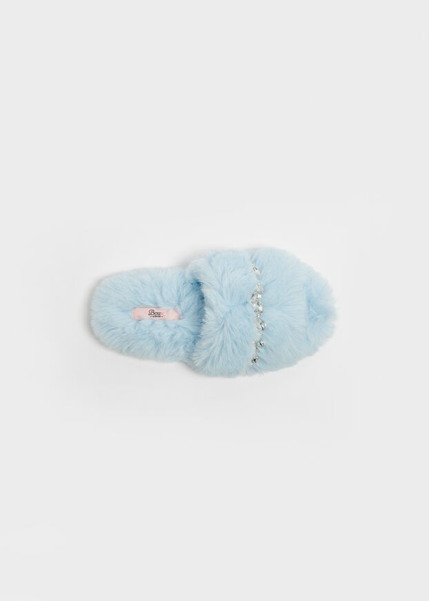 Embellished slider slippers