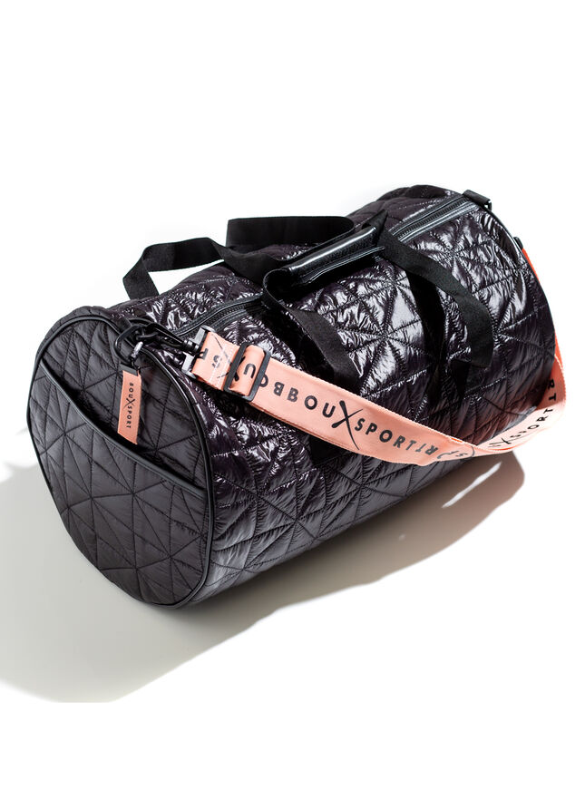 Boux Sport black high shine duffle bag