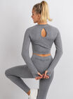 Boux Sport ribbed seamless long sleeve crop top