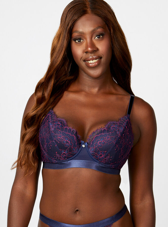 Victoria's Secret Shine Strap Push Up Bra, Adds One Cup Size, Padded,  Plunge Neckline, Lace, Bras for Women, Very Sexy Collection, Navy (34DD) at   Women's Clothing store