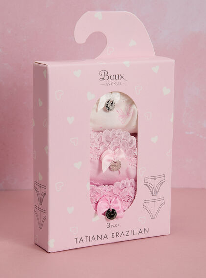 3 pack Tatiana print brazilian knickers