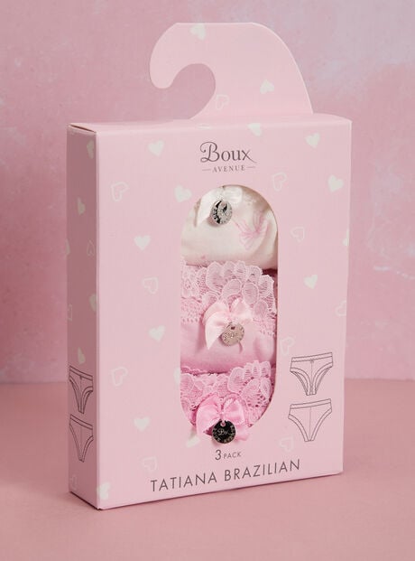 3 pack Tatiana print brazilian knickers