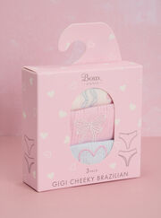 3 pack Gigi cheeky brazilian knickers
