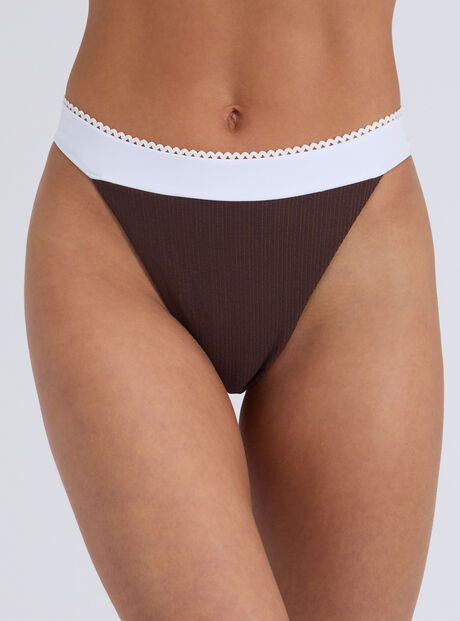 Rivoli picot tanga brazilian bikini bottoms