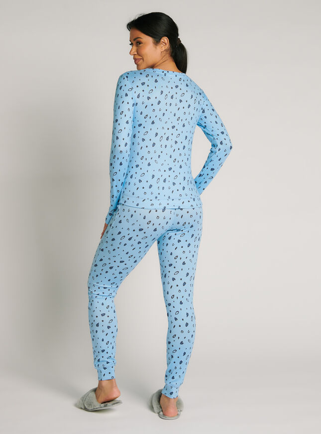 Leopard heart twosie pyjama set