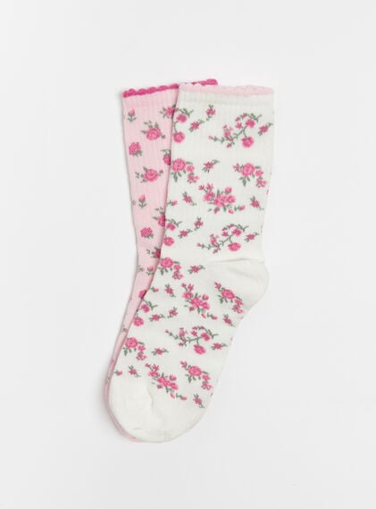 2 pack floral ankle socks