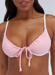 Ibiza piped plunge bikini top